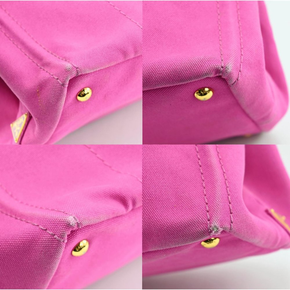 Auth Prada Canapa Hand Bag Pink Canvas #36583P34B - Picture 12 of 12
